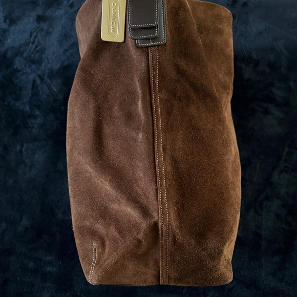 Coach Suede Legacy Bucket Slouch Shoulder Y2K Bag - Picture 5 of 9